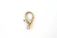 ОПТ Замок карабин 30*15мм, отверстие 4мм, цвет серебро, сплав металлов, 07-043-опт, 20 шт