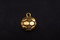 Подвеска TierraCast Футбольный мяч 19х16мм, отверстие 2,5мм, цвет античное золото, 94-2463-26, 1шт