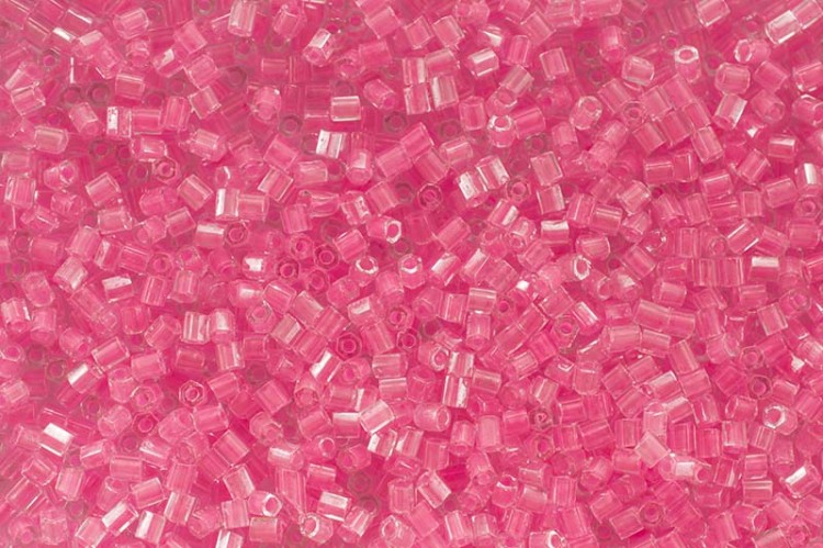 Бисер японский MATSUNO рубка 11/0 2CUT 235, цвет прозрачный, ярко-розовая линия внутри, 10г Бисер японский MATSUNO рубка 11/0 2CUT 235, цвет прозрачный, ярко-розовая линия внутри, 10г