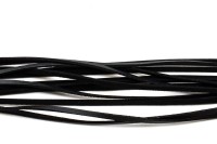 Шнур из искусственной замши, ширина 3мм, толщина 1мм, цвет черный, 54-012, около 1 метра