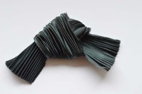 Лента шелковая Шибори, ширина 12см, цвет №054 черный/темно-серый, 20см