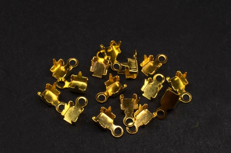 Концевик для стразовой цепи 3,5х7,0мм, внутренний размер 3мм, цвет золото, латунь, 04-104, 10шт Концевик для стразовой цепи 3,5х7,0мм, внутренний размер 3мм, цвет золото, латунь, 04-104, 10шт
