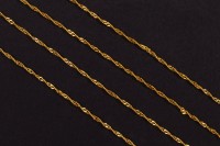 Цепочка для бижутерии, звено овальное 3х2х0,4мм, цвет золото, латунь, 27-013, 1м