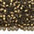Бисер японский TOHO круглый 6/0 #0999F черный алмаз матовый радужный, золотая линия внутри, 10 грамм - Бисер японский TOHO круглый 6/0 #0999F черный алмаз матовый радужный, золотая линия внутри, 10 грамм