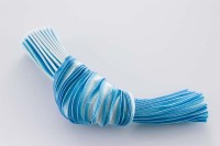 Лента шелковая Шибори, ширина 12см, цвет №024 голубой/белый, 20см