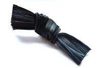 Лента шелковая Шибори, ширина 12см, цвет №011 черный, 20см