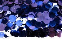Пайетки двусторонние круглые 6мм плоские, цвет 7578 синий/голубой, 1022-141, 10 грамм