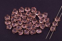 Бусины GINKO 7,5х7,5мм, отверстие 0,8мм, цвет 70120 розовый прозрачный, 710-092, 10г (около 40шт)