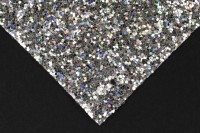 Кожзам Пайетки, размер 20х30см, цвет серебро АВ, 1028-073, 1шт