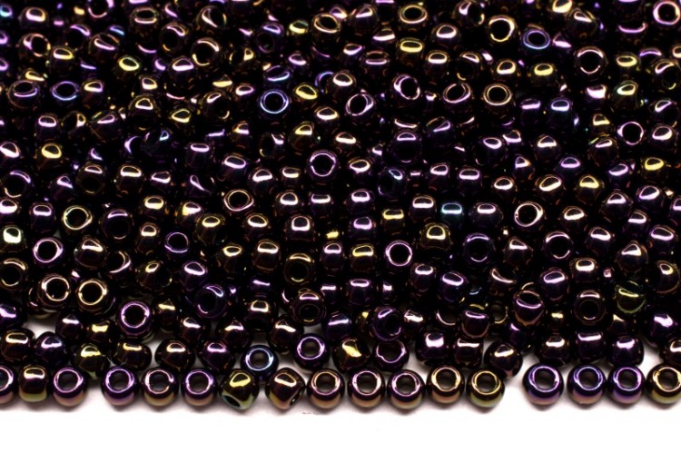Бисер японский TOHO круглый 11/0 #0085 пурпурный, металлизированный ирис, 10 грамм Бисер японский TOHO круглый 11/0 #0085 пурпурный, металлизированный ирис, 10 грамм
