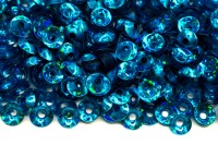 Пайетки объёмные 6мм, цвет 50132 голубой/голографик, пластик, 1022-150, 10 грамм