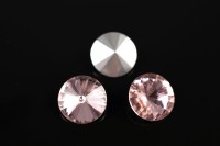 Кристалл Риволи 16мм, цвет розовый, стекло, 26-143, 2шт