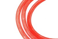 Ювелирная сетка, диаметр 8мм, цвет красный, пластик, 46-022, 1 метр