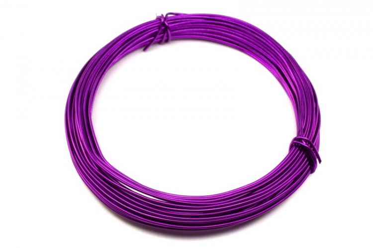 Проволока алюминиевая, толщина 1,0мм, длина около 10м, цвет фиолетовый, 1009-070, 1шт Проволока алюминиевая, толщина 1,0мм, длина около 10м, цвет фиолетовый, 1009-070, 1шт