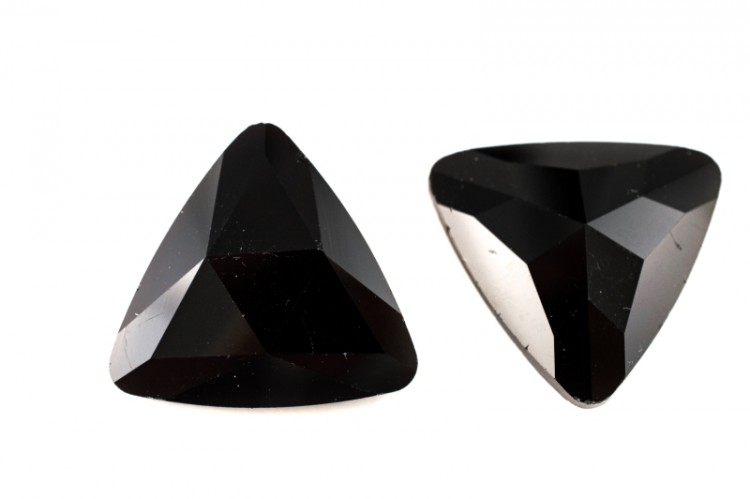 Кристалл Треугольник 23мм, цвет черный, стекло, 26-109, 2шт Кристалл Треугольник 23мм, цвет черный, стекло, 26-109, 2шт