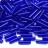 Бисер японский Miyuki Bugle стеклярус 6мм #0151 кобальт, прозрачный, 10 грамм - Бисер японский Miyuki Bugle стеклярус 6мм #0151 кобальт, прозрачный, 10 грамм