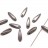 Бусины Dagger beads 11х3мм, отверстие 0,8мм, цвет 03000/14449 серый глянцевый, 736-021, 10шт - Бусины Dagger beads 11х3мм, отверстие 0,8мм, цвет 03000/14449 серый глянцевый, 736-021, 10шт