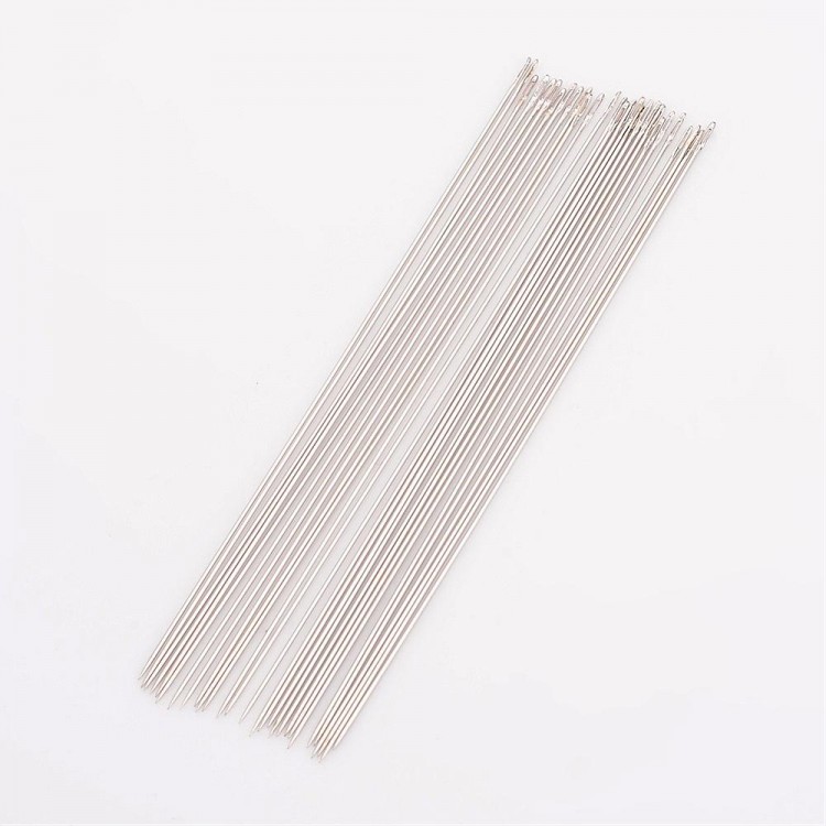 Иглы для бисера Sewing Needles, диаметр 0,4мм, длина 79мм, отверстие 0,6мм, простое ушко, 1034-012, 30шт Иглы для бисера Sewing Needles, диаметр 0,4мм, длина 79мм, отверстие 0,6мм, простое ушко, 1034-012, 30шт