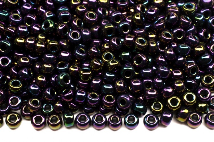 Бисер японский MIYUKI круглый 8/0 #0454 фиолетовый ирис, металлизированный, 10 грамм Бисер японский MIYUKI круглый 8/0 #0454 фиолетовый ирис, металлизированный, 10 грамм