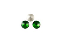Кристалл Риволи 10мм, цвет зеленый, стекло, 26-218, 2шт