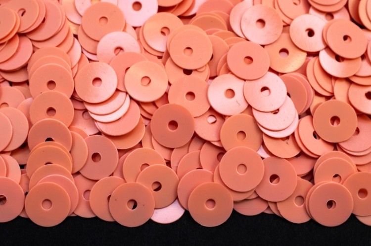 Пайетки круглые 6мм плоские, цвет А0100 светло-розовый, пластик, 1022-172, 10 грамм Пайетки круглые 6мм плоские, цвет А0100 светло-розовый, пластик, 1022-172, 10 грамм
