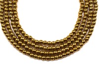 Бусина Гематит немагнитный, форма круглая 4мм, цвет темное золото, 538-006, 10шт