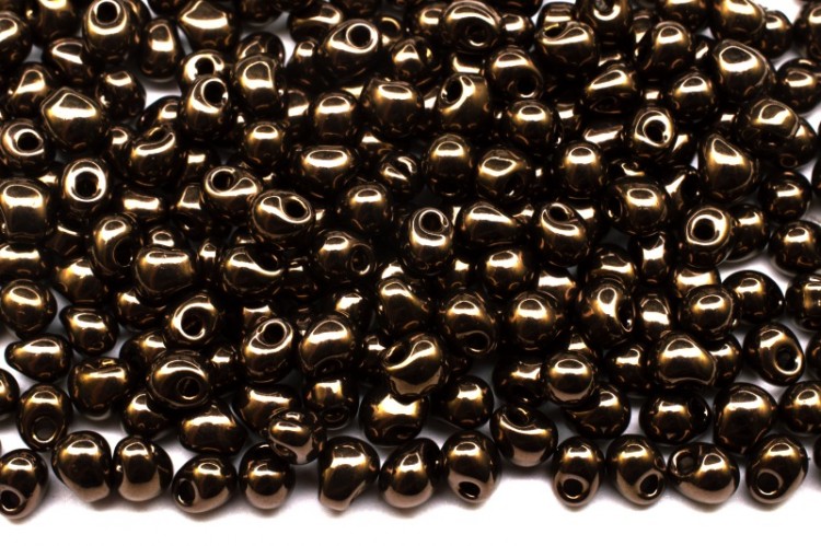 Бисер MIYUKI Drops 3,4мм #55030 черная бронза, непрозрачный, 10 грамм Бисер MIYUKI Drops 3,4мм #55030 черная бронза, непрозрачный, 10 грамм