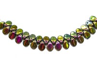 Бусины Pip beads 5х7мм, цвет 23980/28103 разноцветный перелив, 701-055, 20шт