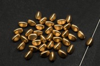 Бусины Pinch beads 5х3мм, отверстие 0,8мм, цвет 01710 светлое золото матовый металлик, 755-067, 10г (около 117шт)