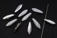 Бусины Dagger beads 16х5мм, отверстие 0,8мм, цвет 00030/27080 Crystal/Labrador Full, Etched, 736-058, 10шт