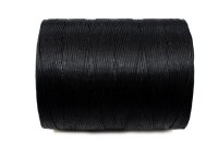 Шнур вощеный 1,0х0,5мм, цвет черный, полиэстер, 53-017, 2 метра