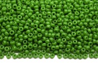 Бисер японский MIYUKI круглый 11/0 #0411 зеленый, непрозрачный, 10 грамм