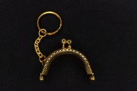 Фермуар (замок для сумочки) с кольцом 50х43х8мм, диаметр 22мм, цвет золото, железо, 1006-010, 1шт