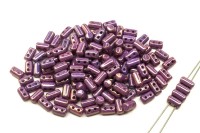 Бусины Rulla 3х5мм, отверстие 0,8мм, цвет 03000/15726 фиолетовый блестящий, 711-037, 10г (около 100шт)