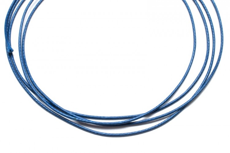 Шнур вощеный толщина 1мм, цвет голубой, полиэфир, 53-010, 1 метр Шнур вощеный толщина 1мм, цвет голубой, полиэфир, 53-010, 1 метр