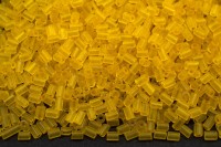 Бисер чешский PRECIOSA рубка 1"(2,54мм) 80010М матовый желтый прозрачный, 50г