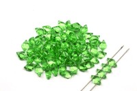 Бусины GemDuo 8х5мм, отверстие 0,8мм, цвет 50100 светлый зеленый прозрачный, 709-033, 10г (около 64шт)