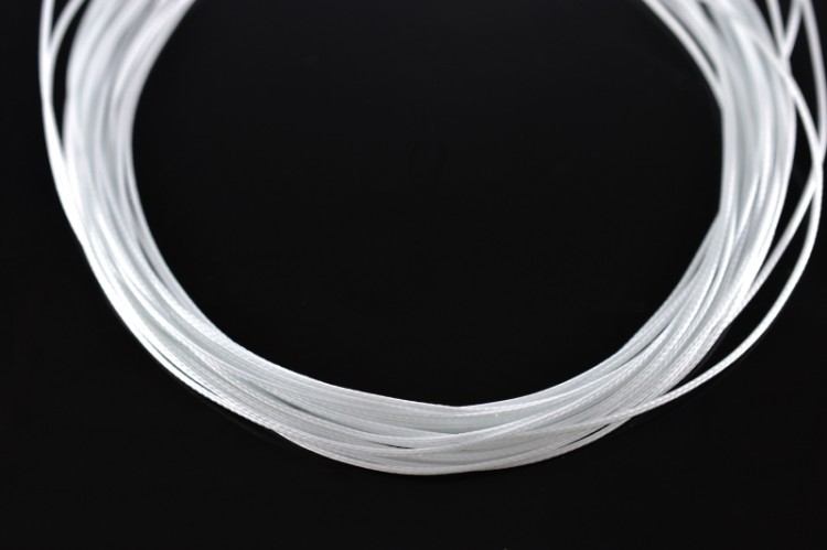 Шнур вощеный толщина 0,8мм, цвет белый, полиэфир, 53-015, 1 метр Шнур вощеный толщина 0,8мм, цвет белый, полиэфир, 53-015, 1 метр