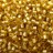 Бисер чешский PRECIOSA рубка 10/0 17020М матовый золотой, серебряная линия внутри, 50г - Бисер чешский PRECIOSA рубка 10/0 17020М матовый золотой, серебряная линия внутри, 50г