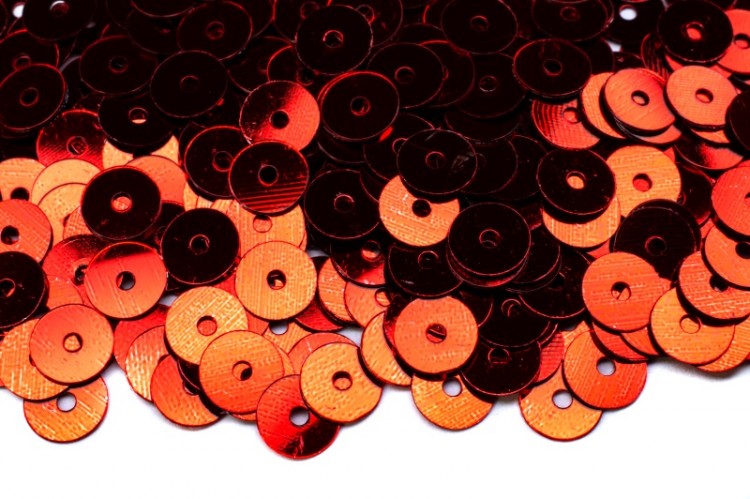 Пайетки круглые 6мм плоские, цвет 03 красный, пластик, 1022-111, 10 грамм Пайетки круглые 6мм плоские, цвет 03 красный, пластик, 1022-111, 10 грамм