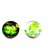 Кабошон стеклянный круглый с принтом Клевер 12х4мм, цвет разноцветный, 2030-005, 4шт - Кабошон стеклянный круглый с принтом Клевер 12х4мм, цвет разноцветный, 2030-005, 4шт