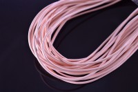 Шнур кожаный 2мм, цвет розовый, 51-010, 1 метр