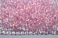 Бисер японский TOHO Demi Round 8/0 #0780 хрусталь/розовый радужный, окрашенный изнутри, 5 грамм