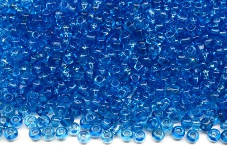 Бисер китайский круглый размер 12/0, цвет 0003 голубой прозрачный , 450г Бисер китайский круглый размер 12/0, цвет 0003 голубой прозрачный , 450г