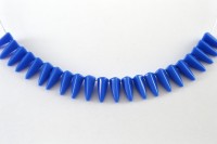 Бусины Villa beads 6х13мм, отверстие 0,8мм, цвет 33100 синий непрозрачный, 700-030,около 10г (около 23 шт)