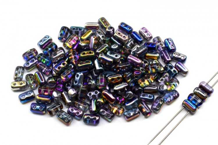 Бусины Rulla 3х5мм, отверстие 0,8мм, цвет 00030/95100 Crystal/Magic Blue, 711-026, 10г (около 100шт) Бусины Rulla 3х5мм, отверстие 0,8мм, цвет 00030/95100 Crystal/Magic Blue, 711-026, 10г (около 100шт)