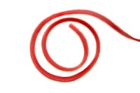Шнур кожаный 3мм, цвет красный, Россия, 51-019, 1 метр
