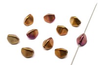Бусины Pinch beads 7х7мм, отверстие 0,8мм, цвет 23980/01610 золотой радужный металлик, 755-020, 10шт