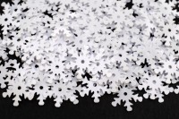Пайетки Снежинки, диаметр 13мм, цвет L010 белый, 1022-027, 10г