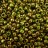 Бисер японский TOHO круглый 8/0 #1702 зеленый, позолоченный 24К мраморный, 10 грамм - Бисер японский TOHO круглый 8/0 #1702 зеленый, позолоченный 24К мраморный, 10 грамм